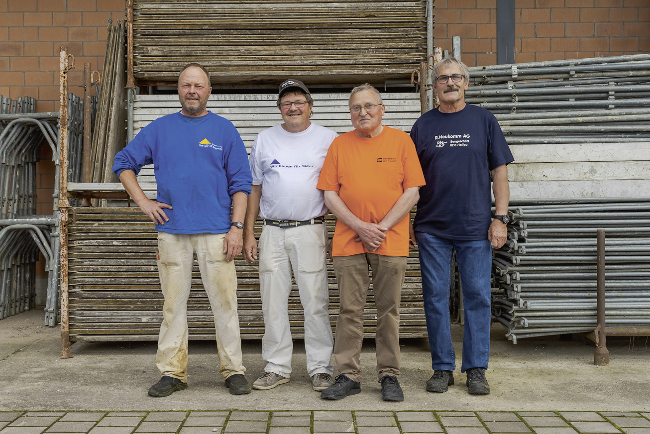 Die Chefs der Baufirmen: Hans Graf AG, Fritz Meier AG und R.Neukomm AG.